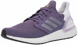 Adidas Women's Ultraboost 20 Running Shoe Purple silver Metallic white 8.5 M Us