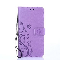 Ultra Slim Layered Leather Flip Case Cover For Samsung Galaxy S8 Plus Tuscom Purple