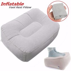 Inflatable Portable Chair Outdoor Plush Pneumatic Foot Rest Sofa Stool Cushion Home Decor