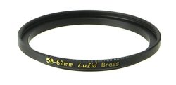 Luid Brass 58MM To 62MM Step Up Filter Ring Adapter 58 62 Luzid