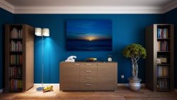 OCEANS Blue Surf- A1 Canvas Print