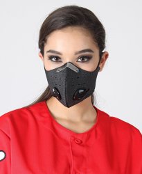 Dual Filter Strap On Mask - Grey - Grey One Size