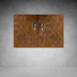 Business Sign D08 - 1000 X 750 Matt Black Warm White