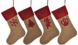 Huan Xun Customized Name Personalized Christmas Stockings Cali Best Gifts Bags Fireplace Decor For Home Familys