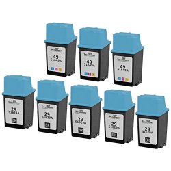 Speedyinks 8PK Remanufactured Replacement For Hp 29 Hp 49 51629A 51649A 5 Black & 3 Tri-color Ink Cartridge Set For Use In Hp Deskjet 610C 612 693C 610CL 610 612C 630 630C 632 632C 635 640