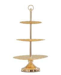 3 Tier Cup Cake Stand - Gold