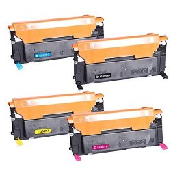 4BENEFIT 4 Pack Compatible Toner Cartridges For Samsung CLP-320 Toner Cartridges CLP-320 CLT-K407S CLT-C407S CLT-M407S CLT-Y407S Replacement For Samsung CLP-320 Black Cyan Magenta Yellow