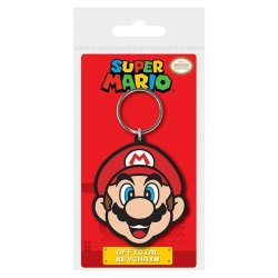Super Mario Bros Face Nintendo Nes Rubber Keychain
