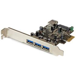 Startech.com 4 Port PCI Express USB 3.0 Card - 3 External And 1 Internal - Native Os Support In Windows 8 And 7 - Standard And Low-profile PEXUSB3S42
