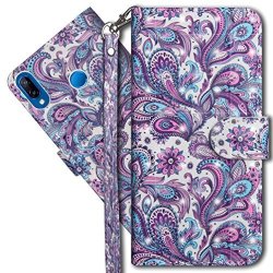 Huawei P20 Lite Wallet Case Huawei P20 Lite Premium Pu Leather Case Cotdinforca 3D Creative Painted Effect Design Full-body Protective Cover For Huawei P20