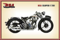 Bsa Sloper 1929 - Classic Metal Sign