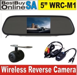 5" 800 X 480 Wireless Car Rear View Mirror Reverse Camera Monitor 2ch Video Input Free Shipping