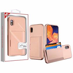Rose Goldrose Gold Poket Hybrid Protector Cover With Back Film With Package For Samsung Galaxy A10E