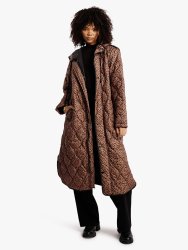 Women&apos S Brown Quilted Puffer Jacket