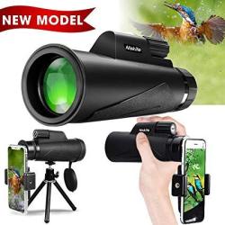 Monocular Telescope For Adult Newest 2019 High Power 12X50 Compact Scope For Smartphone Waterproof Shockproof High Definition BAK4 Prism Fmc Monoscope For Bird Watching Hunting Camping
