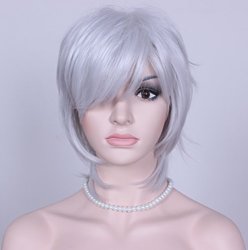 Women Deifor Fashionable Short Curly Fluffy Layers Oblique Bangs Cosplay Wigs