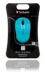 Go Verbatim - Nano Wireless Mouse - Caribbean Blue - New