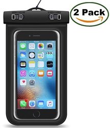 2 Pack Maxteck Universal Waterproof Case Bag Pouch Cellphone Dry Bag For Apple Iphone 7 7 Plus 6S 6 6S Plus Se 5S Samsung