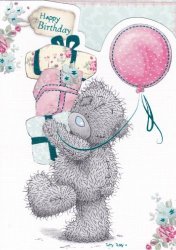 Deals on Me To You Tatty Teddy Holding Gifts Birthday Bear Card ...
