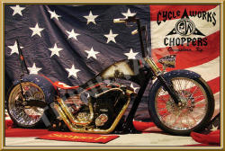 Chopper - American Flag Metal Sign