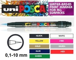 Uni Posca Paint Marker-0.1-10mm Brush Tip Pcf350 - Yellow