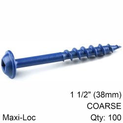Blue-kote Wr Pocket Screws 1 1 2 8 Coarse Washer Head 100CT