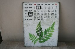 A Marvelous Vintage Looking Metal Palque Calendar With Magnets To Move Around 40cm X 30cm