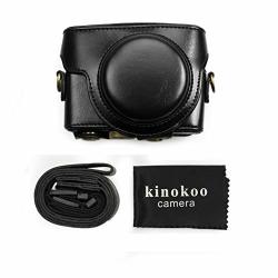Kinokoo Camera Case For Sony DSC-RX100 Vi RX100 V RX100 Iv RX100 III RX100 II RX100 Pu Leather Camera Bag-black