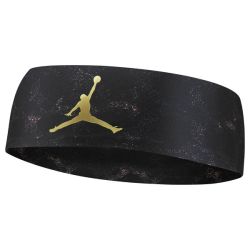 Nike Jordan Fury Headband Printed Black crimson Bliss metallic Gold - Osfm