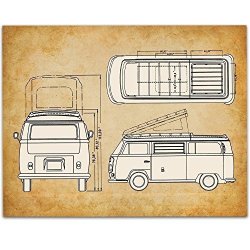 Volkswagen Type 2 Bus Patent Print - 11X14 Unframed Patent - Great Gift For Vw Fans