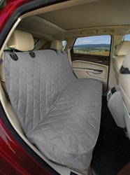 Dog Seat Cover Without Hammock For Cars Trucks And Suvs - Grey Regular - Usa Based Company