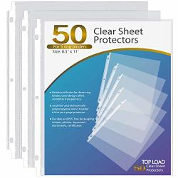 C-Line 62013 Poly Top-Loading Sheet Protectors, Clear - 50 pack