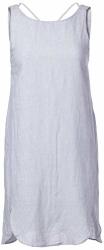 A|x Armani Exchange Women's Sleeveless Linen Yarn Dyed Strip Dress Light Blue Striped 10