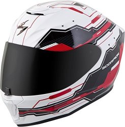 Scorpion EXO-R420 Full-face Techno Street Bike Motorcycle Helmet - White red large