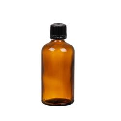 100ML Amber Glass Aromatherapy Bottle With Screw Cap - Black 18 410