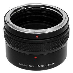 Fotodiox Pro Lens Mount Adapter With Built-in Focusing Helicoid Rolleiflex SL66 Lens To Nikon Dslr Cameras Black