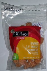 Ol' Roy Rawhide Munchy Dumbbells With Real Chicken 14-3.5" Dumbbells Per Pack Ol Roy 5.9 Oz.