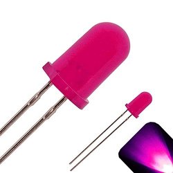 5MM Round Top Diffused Pink LED - Ultra Bright Pack Of 250