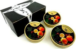 Cavendish & Harvey Mixed Fruit Drops 5.3 Oz Tins In A Blacktie Box Pack Of 3