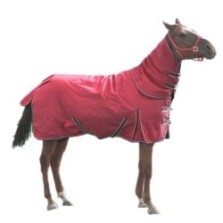Winter Plus Cotton Comfortable And Warm Horse Jersey With Bib Specification: 125CM Wine Red
