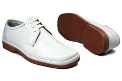 Mens Grasshopper Lace-up Style Shoes - White
