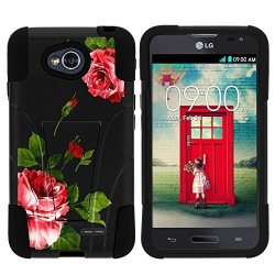 Compatible With LG Optimus L70 MS323 LG Optimus Exceed 2 VS450PP LG Realm LS620 LG Ultimate 2 L41C Case Dual Layer Shell Strike Impact
