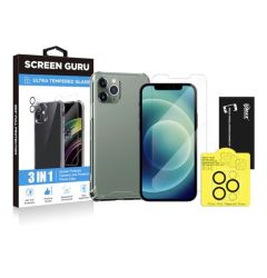 Iphone 12 Pro 3 In 1 Screen Protector + Lens Protector + Protective Case