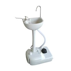 Camping Sink 19L Portable Water Capacity Hand Wash Basin Stand With Towel Holder & Soap Dispenser & Wheels- Perfect For Outdoor Gatherings Picnic& Camping