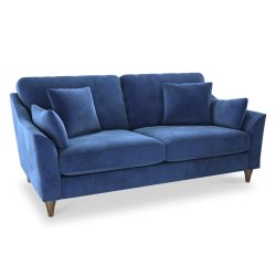 Chery Blue Velvet 2 Seater Sofa