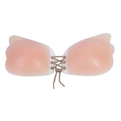 Mystiqueshapes Self Adhesive Adjustable Backless Strapless Silicone Bra Free Nipple Pasties D Silicone