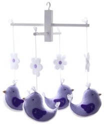Purple Birds Nursery Mobile