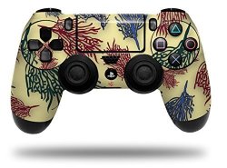 Vinyl Skin Wrap For Sony PS4 Dualshock Controller Floating Coral Yellow Sunshine Controller Not Included