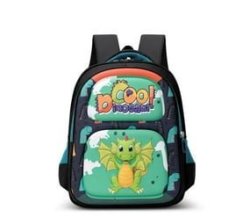 Backpack Cartoon Kids Backpack Primary School Bag Kindergarten School Bag - Blackgreen