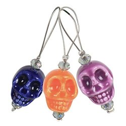 Knitpro Zooni: Bead Stitch Markers: Skull Candy